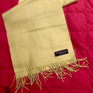 ONE TIME PRICE - HEN IT'S GONE! Chartreuse CASHMERE Scarf NWOT